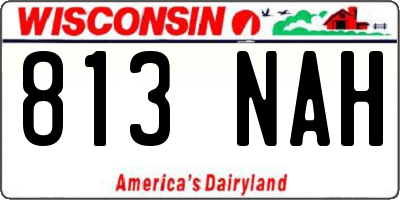 WI license plate 813NAH