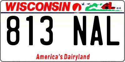 WI license plate 813NAL