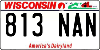 WI license plate 813NAN