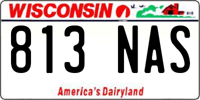 WI license plate 813NAS