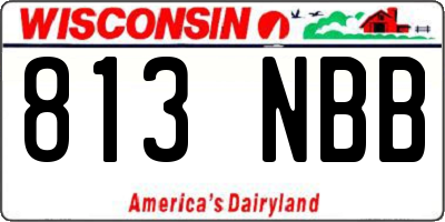 WI license plate 813NBB