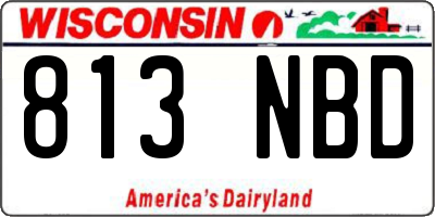 WI license plate 813NBD