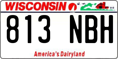 WI license plate 813NBH