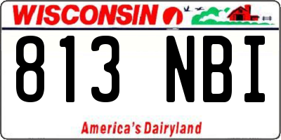 WI license plate 813NBI