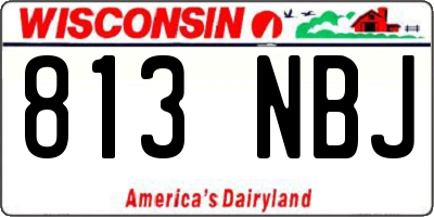 WI license plate 813NBJ