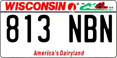 WI license plate 813NBN
