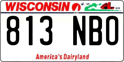 WI license plate 813NBO