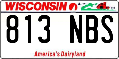 WI license plate 813NBS