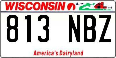 WI license plate 813NBZ