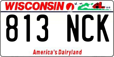 WI license plate 813NCK