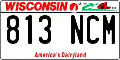 WI license plate 813NCM