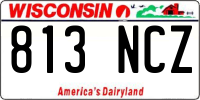 WI license plate 813NCZ