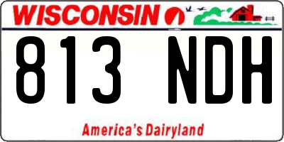 WI license plate 813NDH