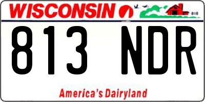 WI license plate 813NDR