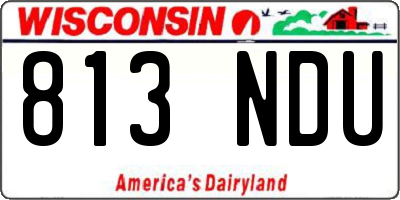 WI license plate 813NDU