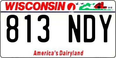WI license plate 813NDY