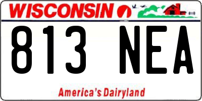 WI license plate 813NEA