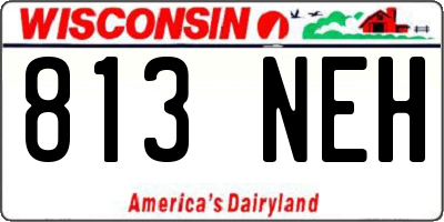WI license plate 813NEH