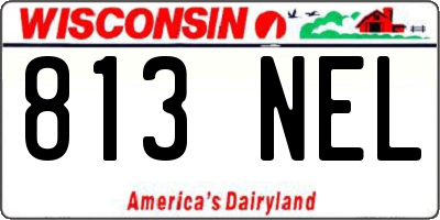 WI license plate 813NEL