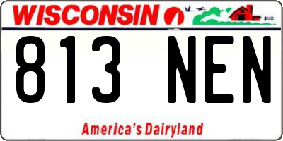 WI license plate 813NEN