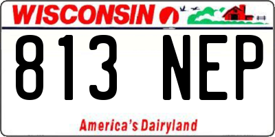 WI license plate 813NEP