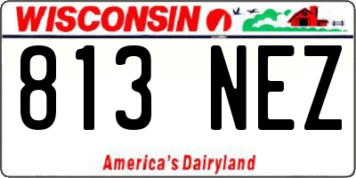 WI license plate 813NEZ