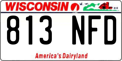 WI license plate 813NFD