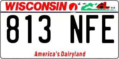 WI license plate 813NFE