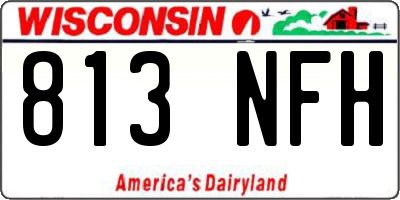 WI license plate 813NFH