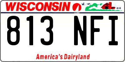 WI license plate 813NFI