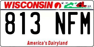 WI license plate 813NFM