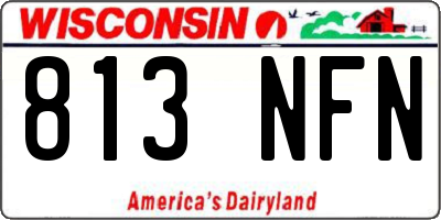 WI license plate 813NFN