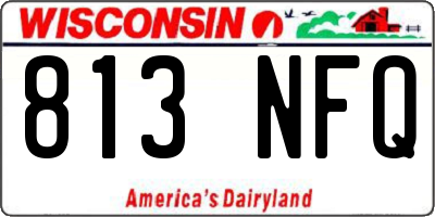 WI license plate 813NFQ