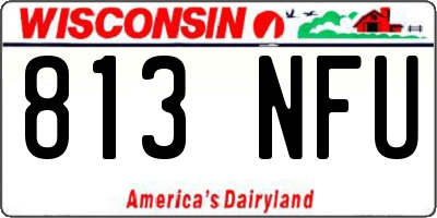 WI license plate 813NFU
