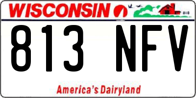 WI license plate 813NFV