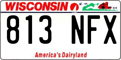 WI license plate 813NFX