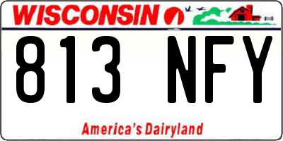 WI license plate 813NFY