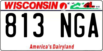 WI license plate 813NGA