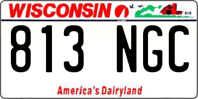 WI license plate 813NGC