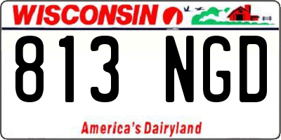 WI license plate 813NGD