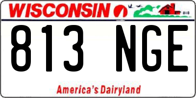 WI license plate 813NGE