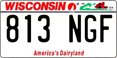 WI license plate 813NGF