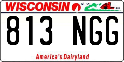 WI license plate 813NGG