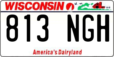 WI license plate 813NGH