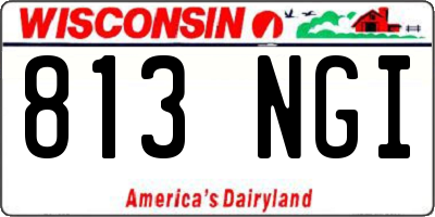 WI license plate 813NGI