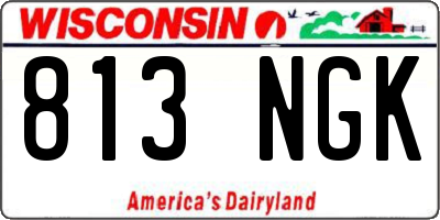 WI license plate 813NGK