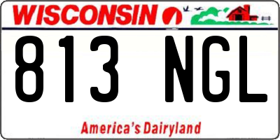 WI license plate 813NGL