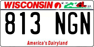 WI license plate 813NGN