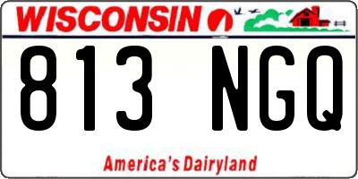 WI license plate 813NGQ