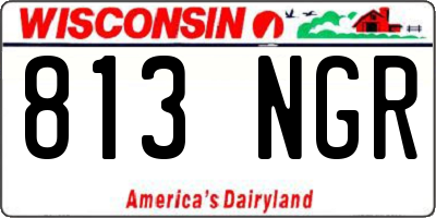 WI license plate 813NGR
